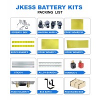 Корпус для DIY-збірки акумулятора JKESS вертикальний на колесах для LiFePO4 280–314 Аг 16S 48В