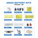 Корпус для DIY-збірки акумулятора JKESS вертикальний на колесах для LiFePO4 280–314 Аг 16S 48В