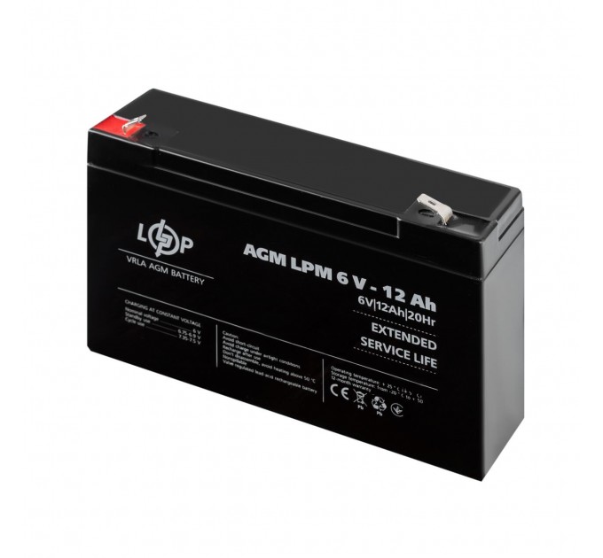 Акумулятор AGM LPM 6V - 12 Ah