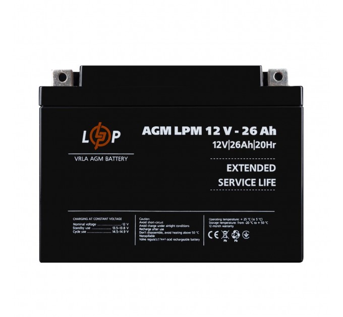 Акумулятор AGM LPM 12V - 26 Ah