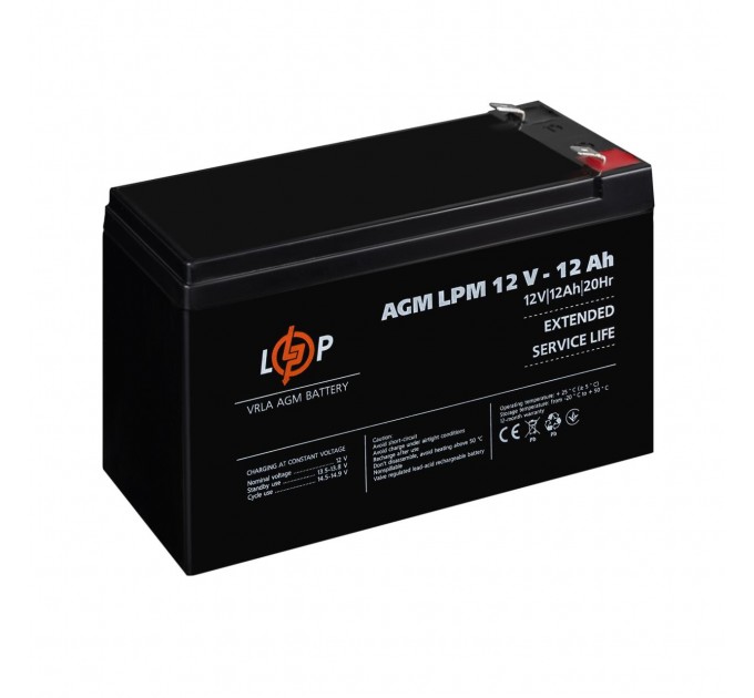 Розпродаж Акумулятор AGM LPM 12V - 12 Ah