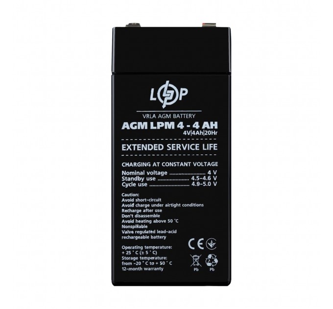 Акумулятор AGM LPM 4V - 4 Ah
