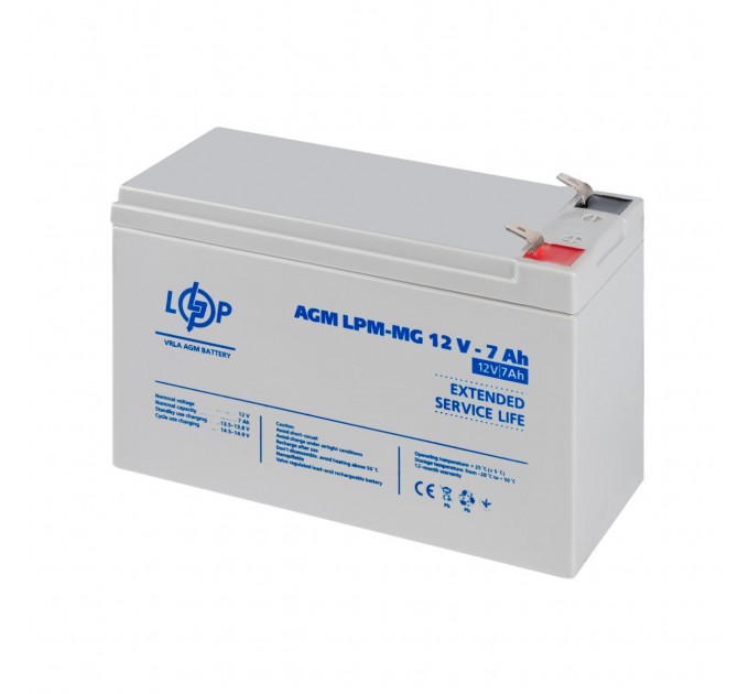 Акумулятор мультигелевий LPM-MG 12V - 7 Ah