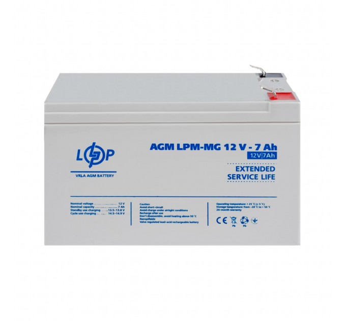 Акумулятор мультигелевий LPM-MG 12V - 7 Ah