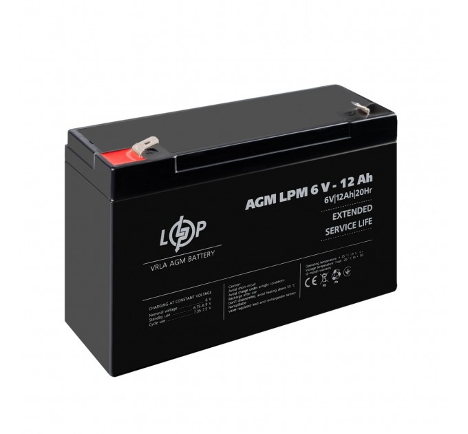 Акумулятор AGM LPM 6V - 12 Ah