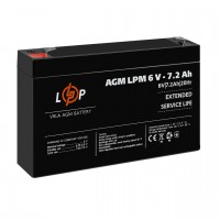 Розпродаж (3859) Акумулятор AGM LPM 6V - 7,2 Ah 09/2023