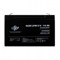 Розпродаж (4160) Акумулятор AGM LPM 6V - 14 Ah 09/23 Розпродаж (4160) Акумулятор AGM LPM 6V - 14 Ah 09/23