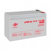 Акумулятор гелевий LPM-GL 12V - 7.2 Ah