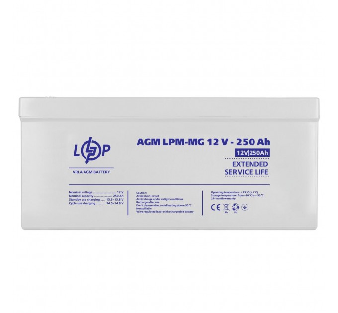 Акумулятор мультигелевий LPM-MG 12V - 250 Ah
