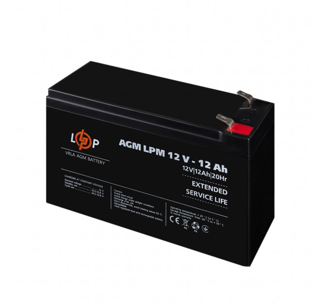 Розпродаж Акумулятор AGM LPM 12V - 12 Ah