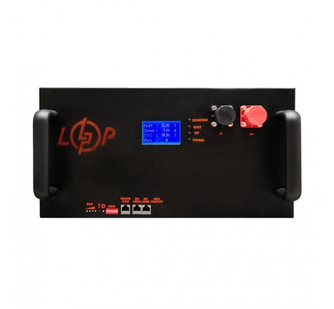 Акумулятор LP LiFePO4 51,2V - 230 Ah (11776Wh) (Smart BMS 200A/100А) з LCD метал RM RS485/CAN