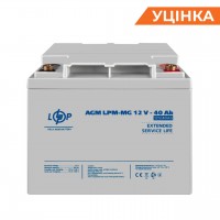 Розпродаж (3874) Акумулятор мультигелевий AGM LPM-MG 12V - 40 Ah 09/2023 Розпродаж (3874) Акумулятор мультигелевий AGM LPM-MG 12V - 40 Ah 09/2023