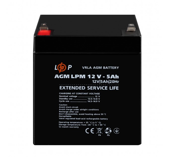 Акумулятор AGM LPM 12V - 5 Ah