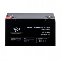 Розпродаж (4159) Акумулятор AGM LPM 6V - 12 Ah (11-2023)