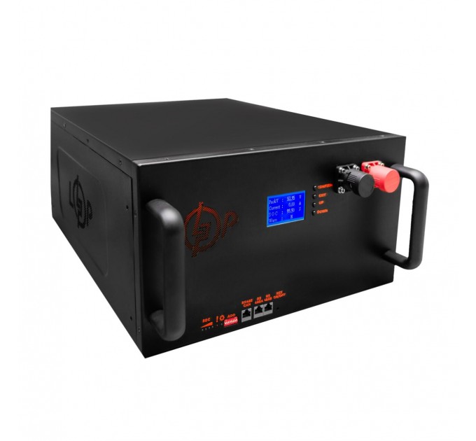 Акумулятор LP LiFePO4 25,6V - 280 Ah (7168Wh) (BMS 200A/100А) LCD метал Smart RM RS485/CAN