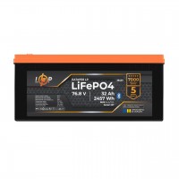 Акумулятор LP LiFePO4 76,8V - 32 Ah (2457Wh) (BMS 64A/32А) пластик Smart BT