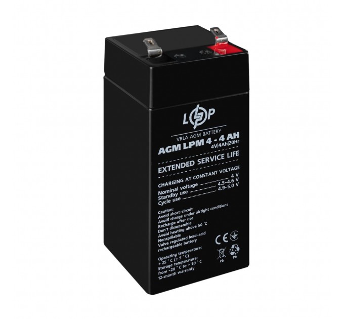 Акумулятор AGM LPM 4V - 4 Ah