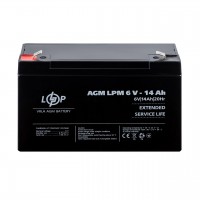 Розпродаж (4160) Акумулятор AGM LPM 6V - 14 Ah 09/23