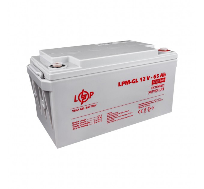 Акумулятор гелевий LPM-GL 12V - 65 Ah