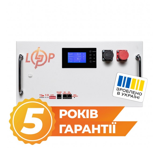 Акумулятор LP LiFePO4 51,2V - 315 Ah (16128Wh) (BMS SP 200A/100А) RM RS485/CAN LCD WH