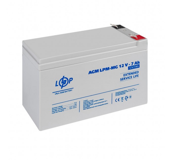 Акумулятор мультигелевий LPM-MG 12V - 7 Ah