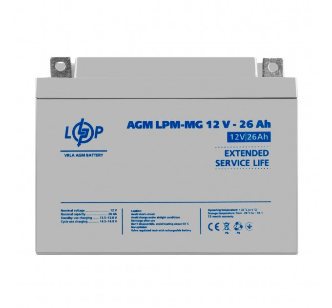 Акумулятор мультигелевий LPM-MG 12V - 26 Ah