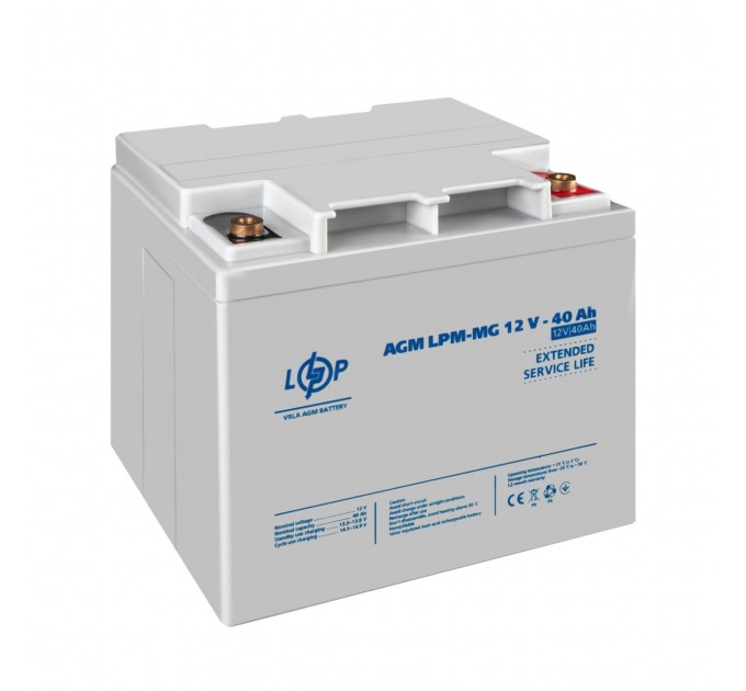 Розпродаж (3874) Акумулятор мультигелевий AGM LPM-MG 12V - 40 Ah 09/2023