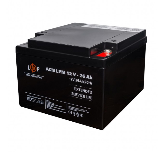 Акумулятор AGM LPM 12V - 26 Ah під болт М5