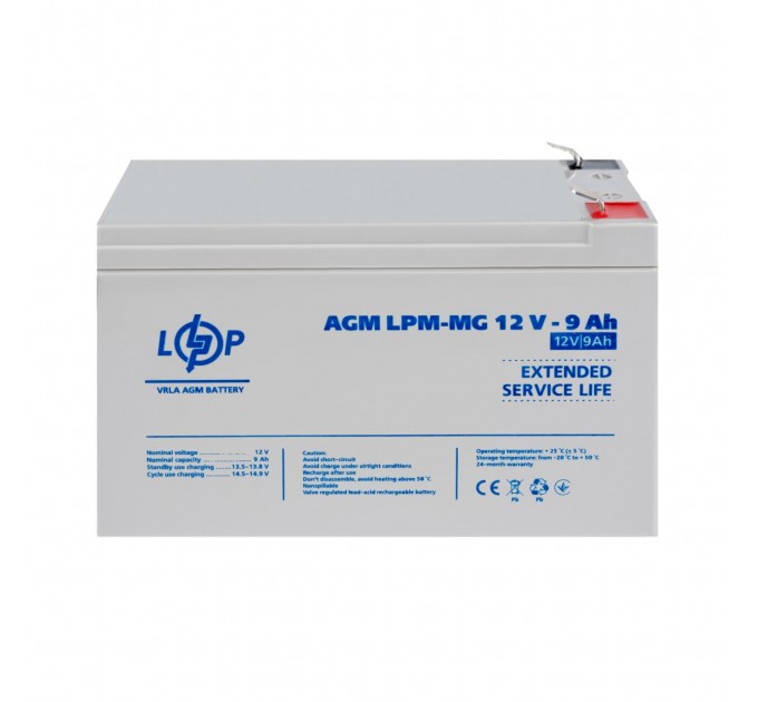 Акумулятор мультигелевий LPM-MG 12V - 9 Ah