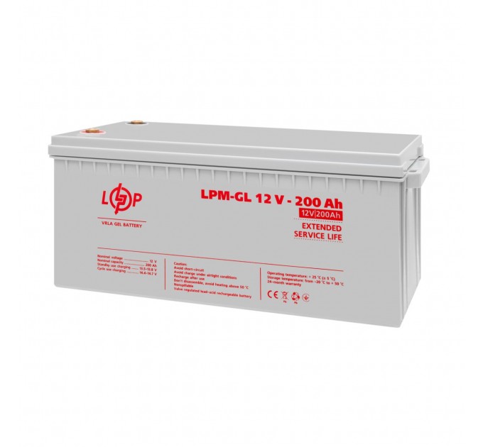 Акумулятор гелевий LPM-GL 12V - 200 Ah