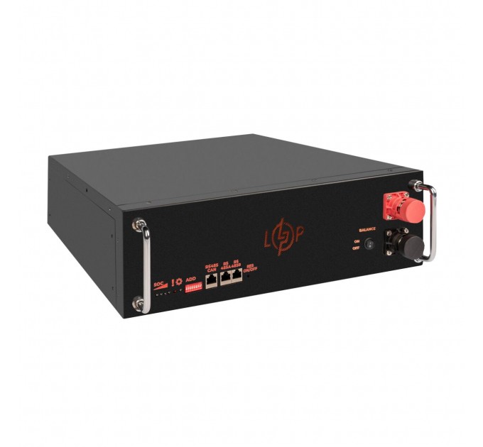 Акумулятор LP LiFePO4 51,2V - 100 Ah (5120Wh) (BMS SP 100A/50А) RM RS485/CAN LCD BL