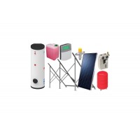 Гелиосистема для ГВС на 450 литров воды/сутки с плоским солнечным коллектором ATMOSFERA