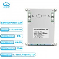 BMS 200A 4S-8S Lifepo4/Li-ion/LTO з активним балансуванням 2A (JK-B2A8S20P-HC) з кнопкою JiKong, CAN-шиною і функцією обігріву акумулятора