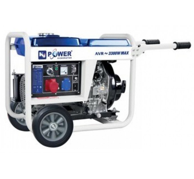 Дизель генератор 3,5 кВт KJ POWER KJ4500E3 відкритий