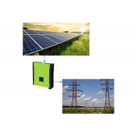 Сетевая солнечная электростанция 5 кВт на основе литий-ионных аккумуляторных батарей с установкой на земле под &quot;Зеленый тариф&quot;