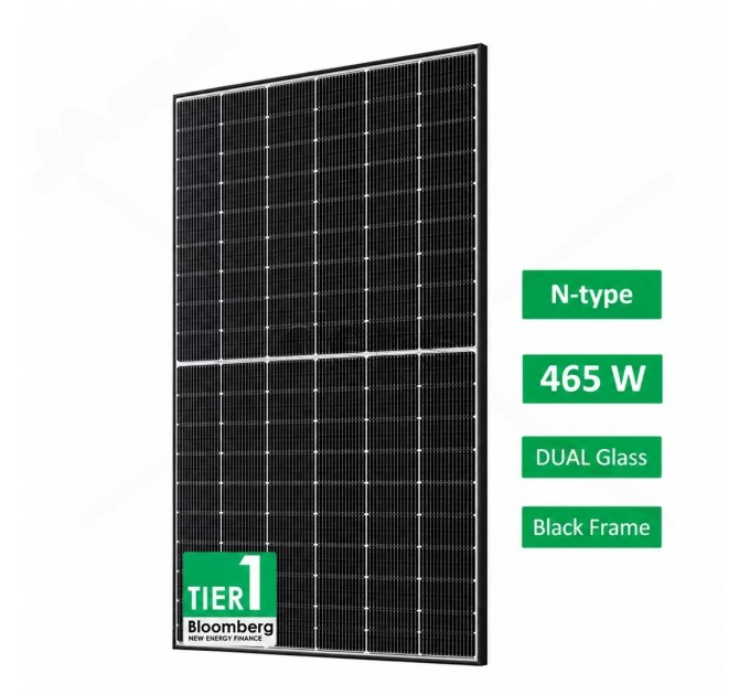 Монокристалічна сонячна панель JA Solar JAM54D40-465/LB 465Wp Bifacial Double Glass