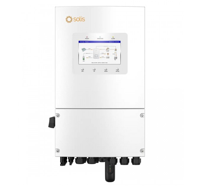 Гібридний інвертор Solis S6-EH1P6K-L-PLUS (6 кВт, 1 фаза, 2 MPPT, LV)