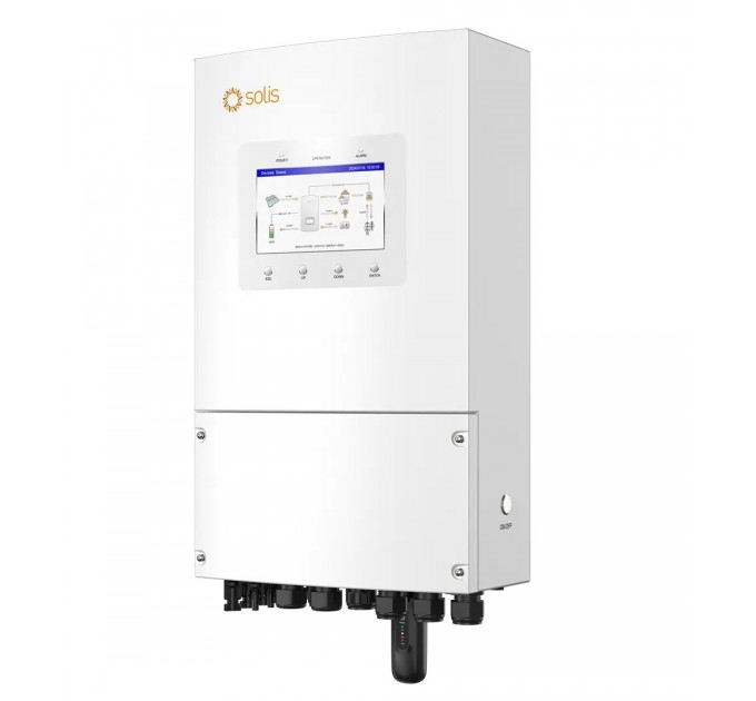 Гібридний інвертор Solis S6-EH1P6K-L-PLUS (6 кВт, 1 фаза, 2 MPPT, LV)